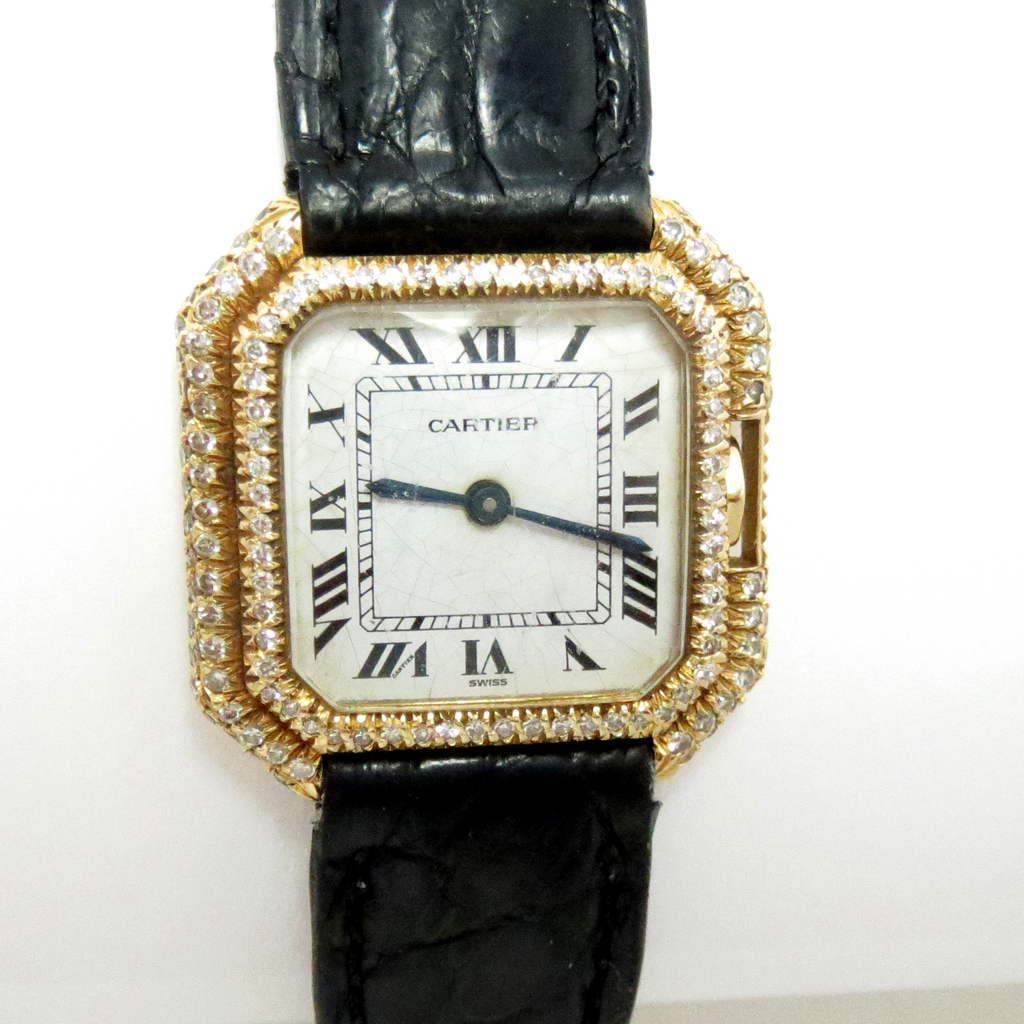 cartier vintage diamond watch